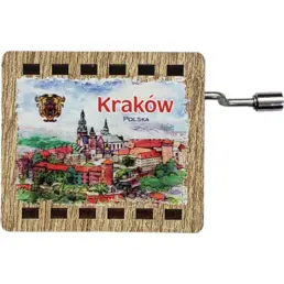 Krakau: Eine Holzspieluhr, die das Herz der alten Stadt widerspiegelt.