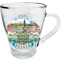 Filiżanki szklane do kawy 250 ml CG-003 Kraków bajkowy pamiątka