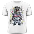 Bedruckter Souvenir T-Shirts aus Baumwolle Berliner Bär Hipster