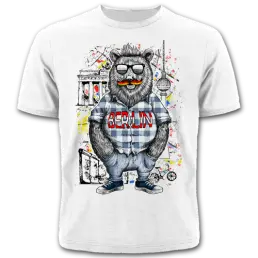 Explore Souvenir Cotton T-Shirts: Berlin hipster Bear in High-Quality