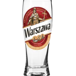 Скляний пивний бокал з друком Варшава 330 мл G-011
