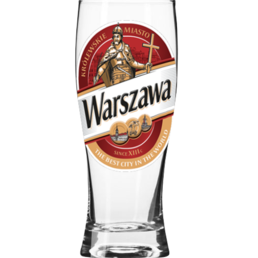 Стеклянный пивной бокал с печатью Варшава 330ml G-011