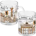 Glass mugs 320 ml CG-000 panoramic printing souvenir from Berlin