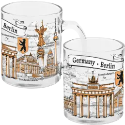 Glass mugs 320 ml CG-000 panoramic printing souvenir from Berlin