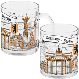 Glass mugs 320 ml CG-000 panoramic printing souvenir from Berlin