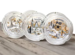 European Cityscape Souvenir Ashtrays: Capturing European Charm in Various Artistic Designs