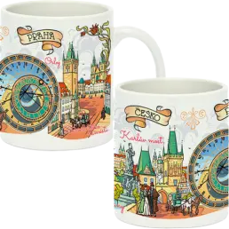 Ceramic mugs 320 ml CF-000 sepia style souvenir from Prague