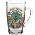 Skleněný hrnek Praha 400 ml CHK-CG-023, motiv Staroměstského orloje, Suvenix, velkoobchod
