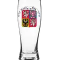 Skleněný pivní korbel o objemu 50 ml s erbem České republiky. Stylový turistický suvenýr vhodný pro velkoobchodní distribuci B2B, CHK-G-095.