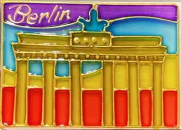 Ručně vyrobená vitrážová magnetka na lednici (VM) Berlin