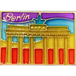 Ručně vyrobená vitrážová magnetka na lednici (VM) Berlin