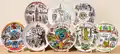 Platos de Pared Cerámicos Decorativos - Paisajes Urbanos Europeos en Diversos Estilos Artísticos