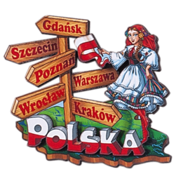 Drewniane magnesy 3D (DS) Polska drogowskazy