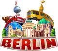 Souvenir imprimé polyaimant (PR) Berlin