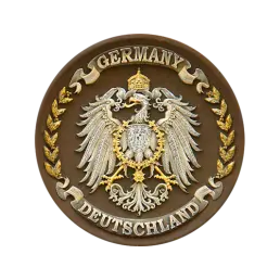 Handbemalte polyresin Wandteller 120 mm Deutscher Adler