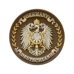 Handbemalte polyresin Wandteller 120 mm Deutscher Adler