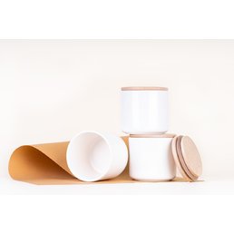 Декоративные баночки для свечей белые керамические 200мл (глянец, мат, soft touch)