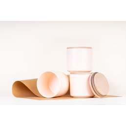 Керамические емкости для свечей персиковые 200мл (глазурь глянцевая, матовая, soft touch)