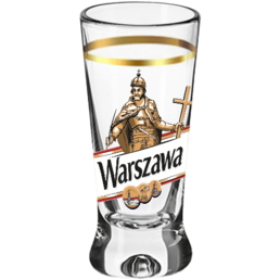 Kieliszki szklane kstałt X 30ml złoty pasek WG-009 Warszawa Zygmunt III Waza