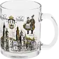 Kubki szklane przezroczyste z kalką panoramiczną 320 ml CG-000 Kraków zabytki