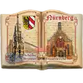 Livre polyaimant souvenir imprimé (PP) Nuremberg Schöner Brunnen