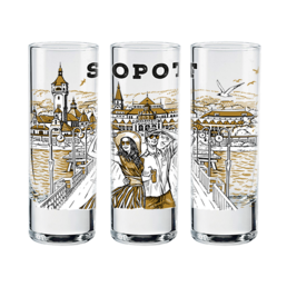 Kieliszki szklane Lufa 50ml WG-003 pamiątka z Sopotu