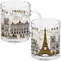 Tasses en verre 320 ml CG-000 souvenir de Paris
