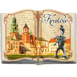 Magnes na lodówkę polyresin z nadrukiem (PP) Kraków katedra smok