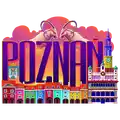 Magnes poliresinowy 3D drukowany Poznań z kolorową panoramą kamienic i koziołkami – nowoczesna pamiątka turystyczna hurtowo B2B, POL-PR-015