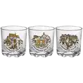 Zestaw szklanych kieliszków 50 ml z różnymi motywami Kazimierza Dolnego, w tym ratusz, herb miasta i kogut – elegancki komplet pamiątkowy dla turystów, dystrybucja hurtowa B2B, POL-WG-1139.