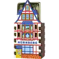 Maison de boîte d'allumettes en contreplaqué aimant de réfrigérateur souvenir avec découpe de contour et impression numérique Maison de Nuremberg