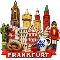 Frankfurt Am Main Refrigerator Magnet – Souvenir Made In Germany, Handmade Pressed Design