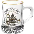 Verre à shot cerclé d'or Mug 30 ml souvenir Rothenburg ob der Tauber