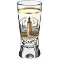 Elegant shotglas med guldrand Stockholms stadshus 