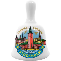 Klockformad kylskåpsmagnet i keramik (BN) Stockholm