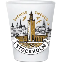 Matt shotglas souvenir Stockholm 50ml WG-023