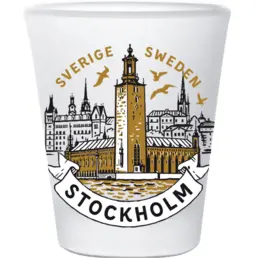 Matt shotglas souvenir Stockholm 50ml WG-023