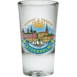 Koniskt snapsglas Stockholm färg panorama 25 ml WG-005