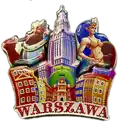 Kylskåpsmagneter av trä med epoxiharts (DSE) Warsaw
