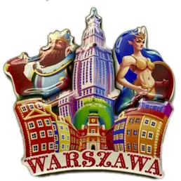 Kylskåpsmagneter av trä med epoxiharts (DSE) Warsaw