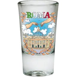 Коническая стеклянная рюмка 25 мл WG-005 сувенир из Рима Базилика Святого Петра 