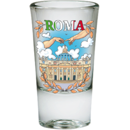 Коническая стеклянная рюмка 25 мл WG-005 сувенир из Рима Базилика Святого Петра 