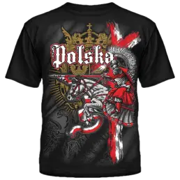 Souvenir Cotton T-Shirt: Polish Historical Hussar Warrior Design