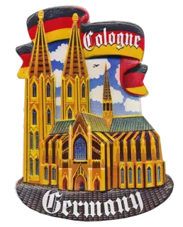 Embosovaný suvenýrový magnet vyrobený z polyresinu s potiskem (PR) Kolínská katedrála