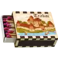 Aimant de réfrigérateur souvenir de boîte d'allumettes en contreplaqué avec impression Lituanie Château de Trakai