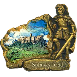 Printed and hand-painted polymagnet Knight (PP) Slovakia Spiš Castle