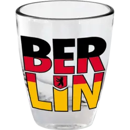 Barevný potisk na upomínkové skleničky ve tvaru soudku 30 ml WG-016 Berlin