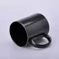 Magische Total Black Tassen (schwarz mit schwarzem Innenraum) für Sublimation 330ml, erhältlich in glänzender, matter, halbmatter Ausführung