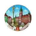 Ręcznie malowany ceramiczny talerz ścienny 120 mm PT Warszawa zamek królewski