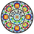 Ceramiczny talerz ścienny 200 mm MT-010 w Łowickie wzory